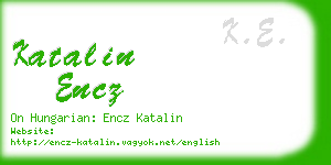 katalin encz business card